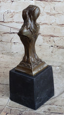 Floreal April by Hans Muller Vienna - Semi Nude Female Bust Sculpture Bronze Art