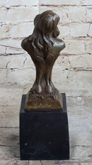 Floreal April by Hans Muller Vienna - Semi Nude Female Bust Sculpture Bronze Art