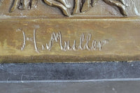 Floreal April by Hans Muller Vienna - Semi Nude Female Bust Sculpture Bronze Art