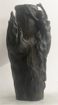 Large Hot Cast Exquisite Nude Nymph by Chalon Bronze Sculpture