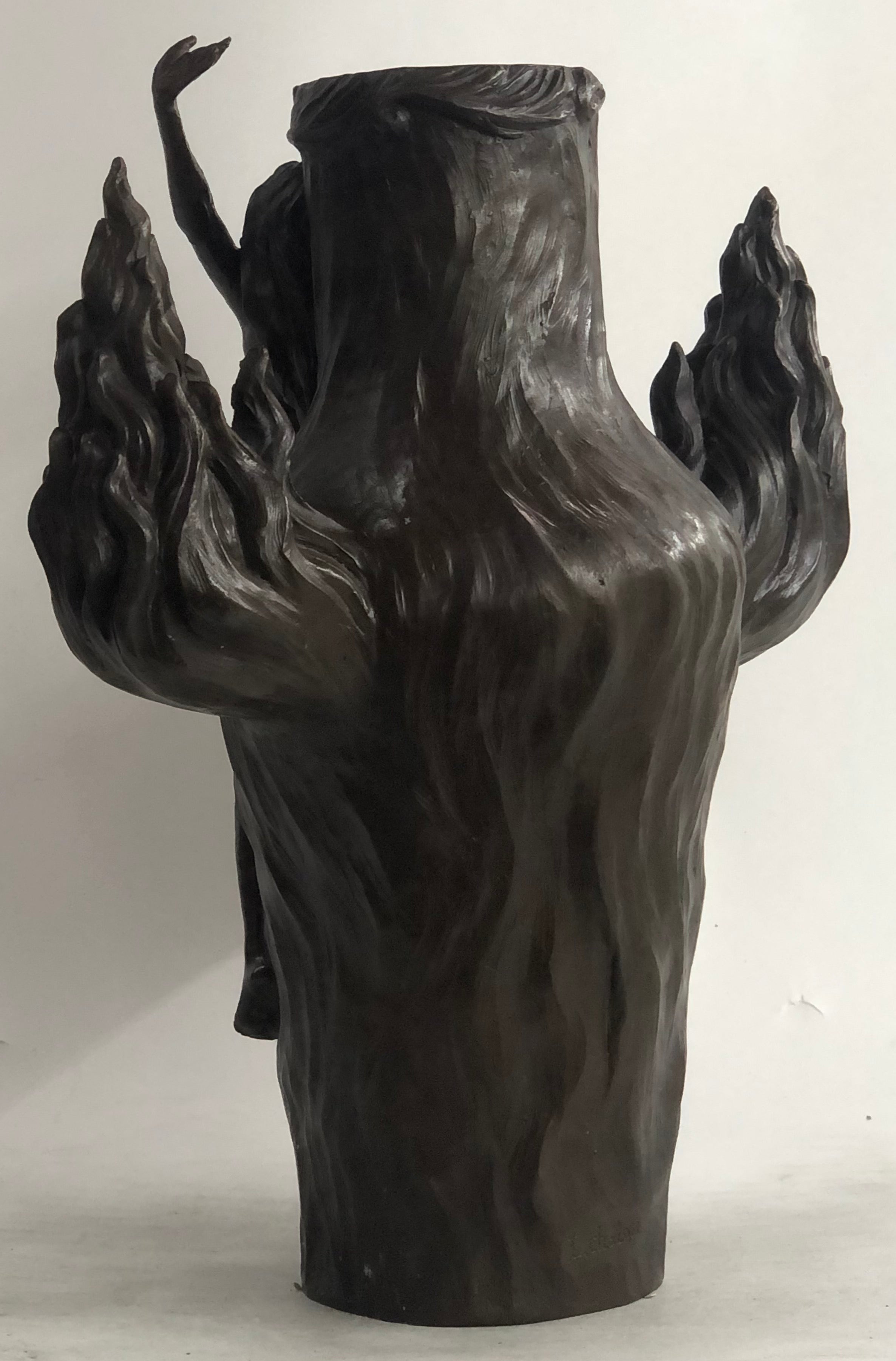 Special Patina Sexy Nude Female Hot Cast Bronze Vase