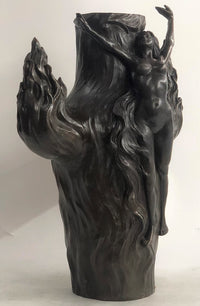 Special Patina Sexy Nude Female Hot Cast Bronze Vase