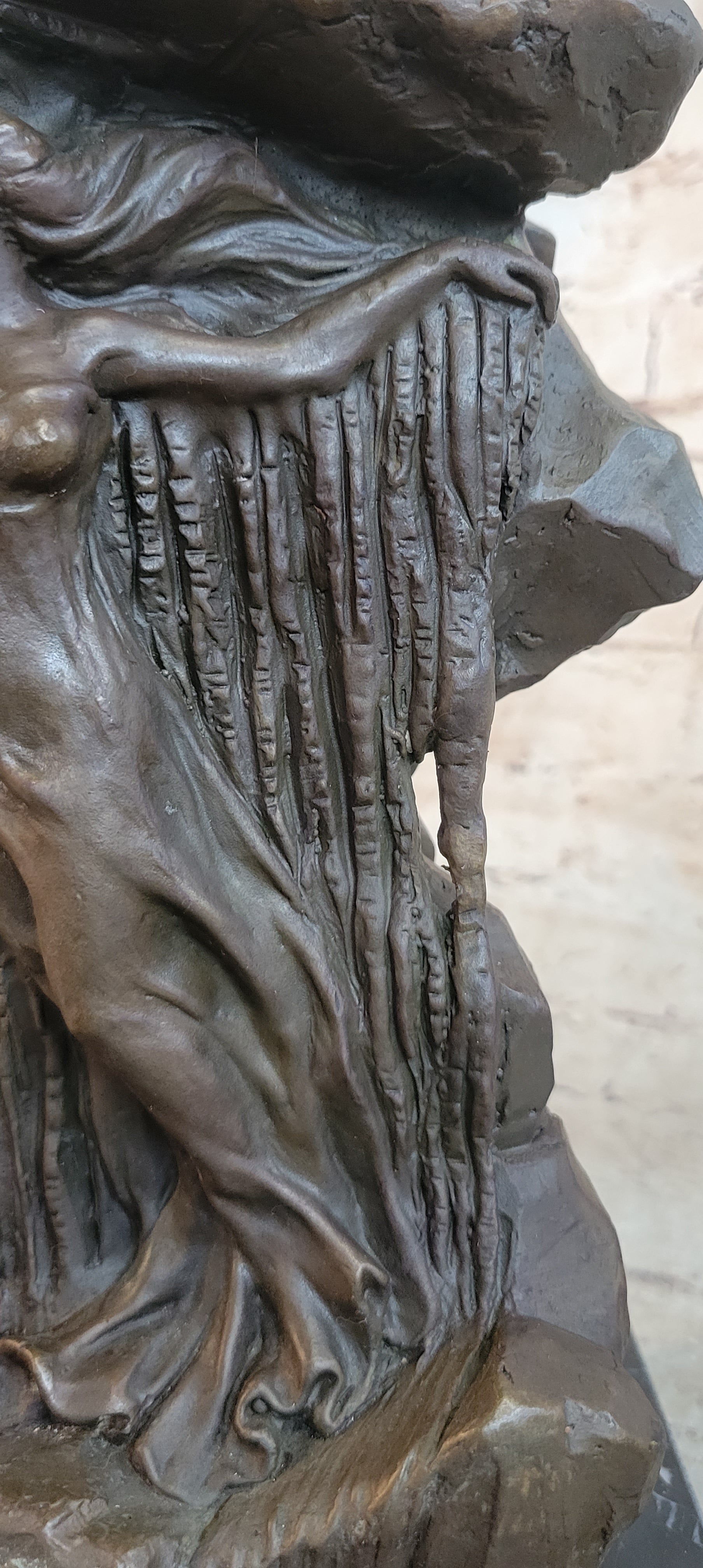 Bronze Waterfall Goddess d'Or Sculpture – Mythical Woman