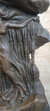 Bronze Waterfall Goddess d'Or Sculpture – Mythical Woman
