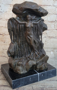 Bronze Waterfall Goddess d'Or Sculpture – Mythical Woman