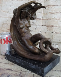 Hot Cast Venus Resting on Moon by Reiner Bronze Sculpture