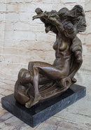 Hot Cast Venus Resting on Moon by Reiner Bronze Sculpture