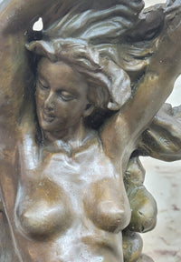 Hot Cast Venus Resting on Moon by Reiner Bronze Sculpture