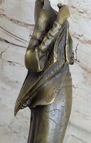 Signed Kassin Maiden Bronze Lady Sculpture