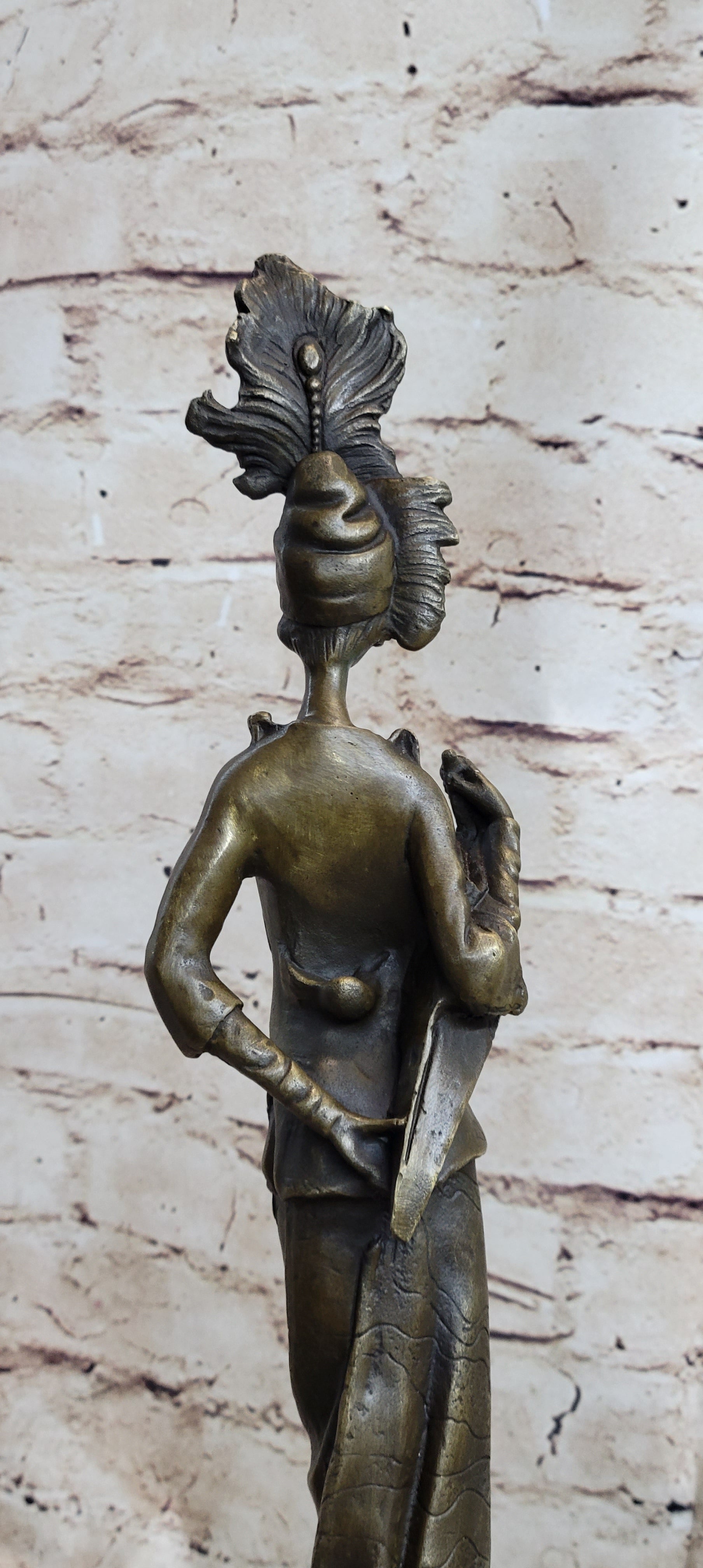 Signed Kassin Maiden Bronze Lady Sculpture