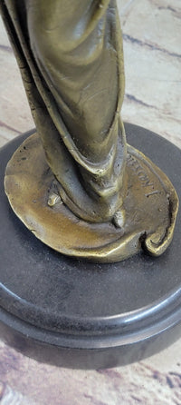 Signed Kassin Maiden Bronze Lady Sculpture