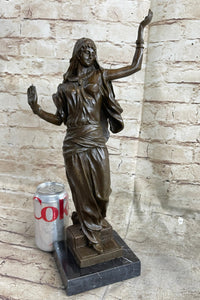 Middle Eastern Arabian Persian Dancer Girl Bronze Sculpture