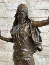 Middle Eastern Arabian Persian Dancer Girl Bronze Sculpture