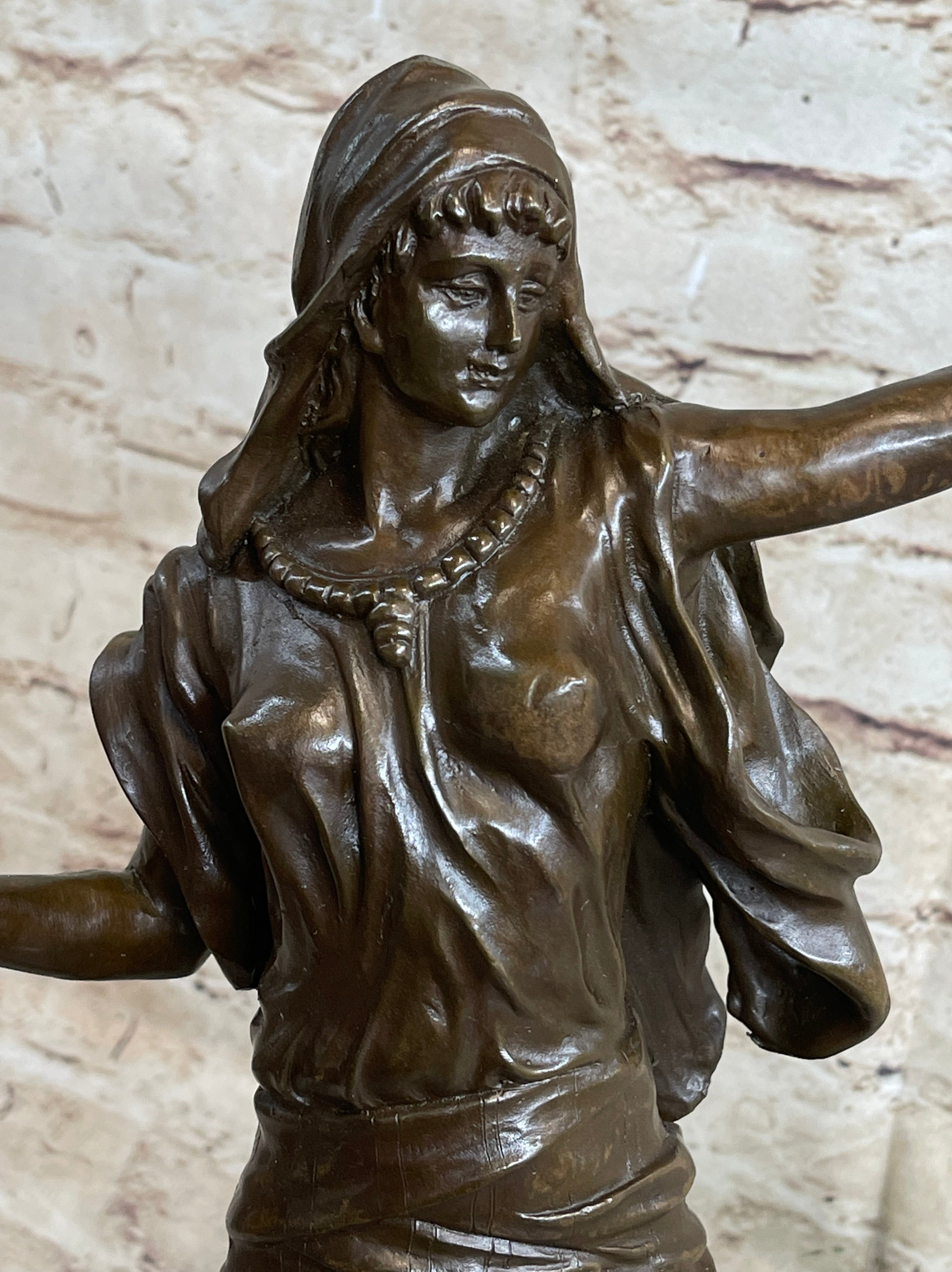Middle Eastern Arabian Persian Dancer Girl Bronze Sculpture