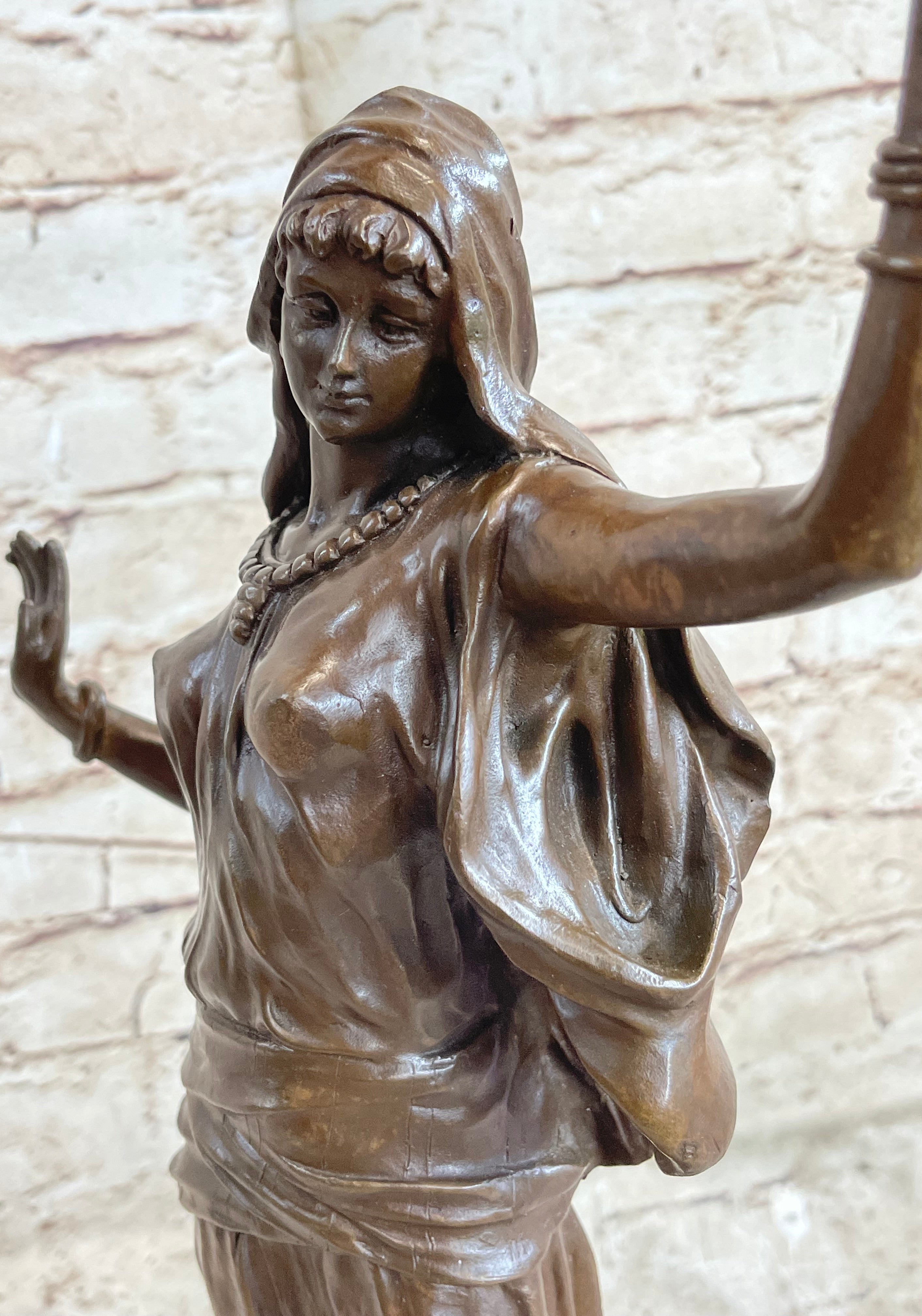 Middle Eastern Arabian Persian Dancer Girl Bronze Sculpture