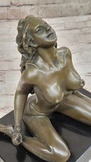 Signed Hot Cast Wicked Sex Game Bondage Girl Bronze Sculpture