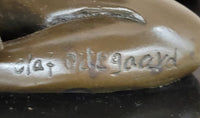 Signed Hot Cast Wicked Sex Game Bondage Girl Bronze Sculpture