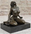Signed Hot Cast Wicked Sex Game Bondage Girl Bronze Sculpture