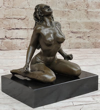 Signed Hot Cast Wicked Sex Game Bondage Girl Bronze Sculpture