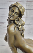 Signed Artist Odegard Nude Erotic Female Bronze Sculpture Sexy Artwork