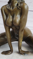 Signed Artist Odegard Nude Erotic Female Bronze Sculpture Sexy Artwork