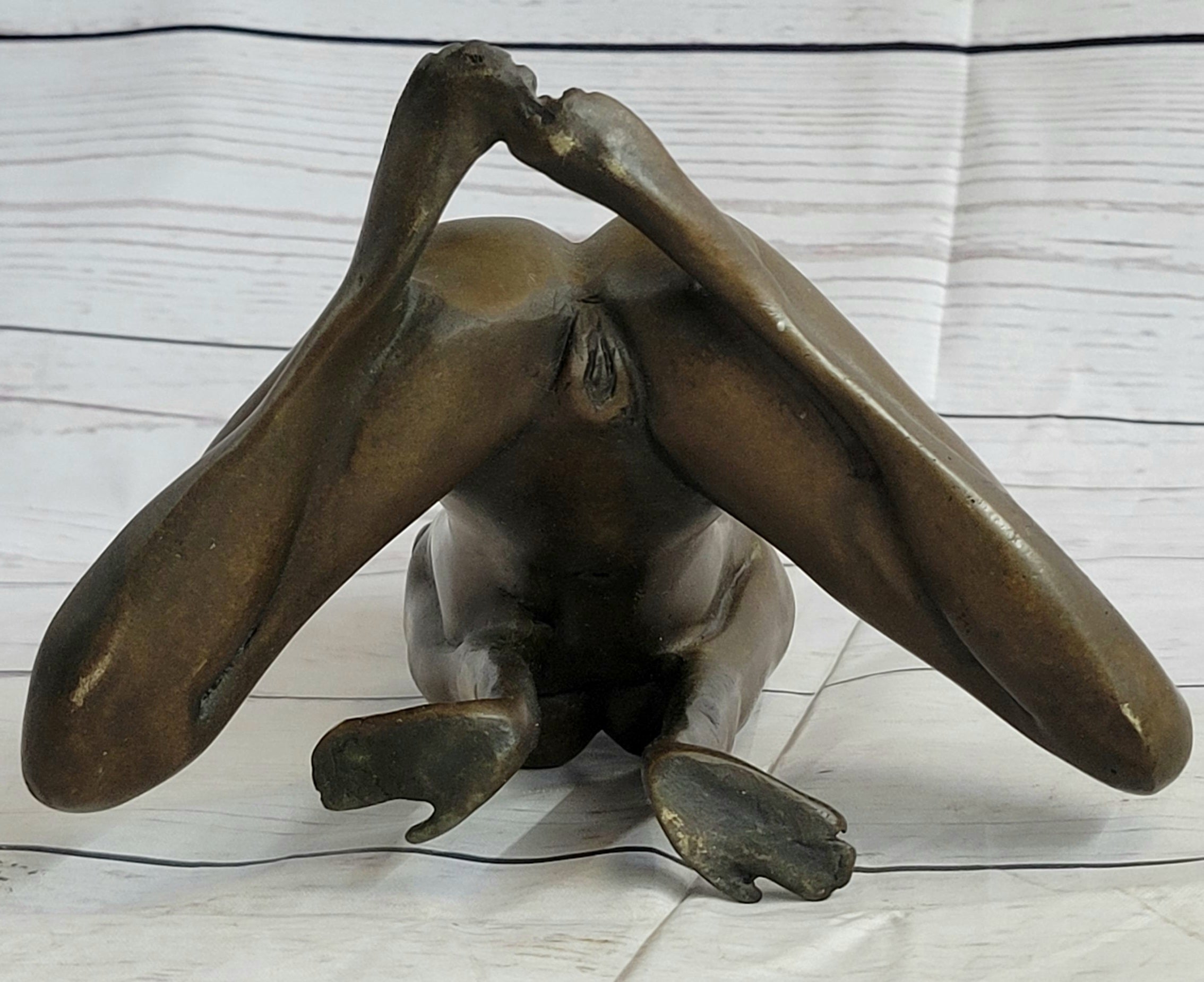Signed Artist Odegard Nude Erotic Female Bronze Sculpture Sexy Artwork