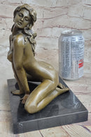 Bronze Sculpture Statue Signed Odegaard Abstract Modern Art Female Erotic Nude Figure