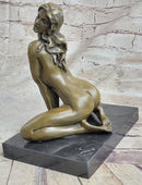 Bronze Sculpture Statue Signed Odegaard Abstract Modern Art Female Erotic Nude Figure