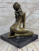 Bronze Sculpture Statue Signed Odegaard Abstract Modern Art Female Erotic Nude Figure