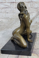 Bronze Sculpture Statue Signed Odegaard Abstract Modern Art Female Erotic Nude Figure
