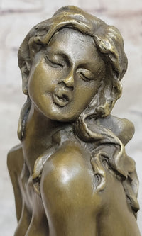 Bronze Sculpture Statue Signed Odegaard Abstract Modern Art Female Erotic Nude Figure