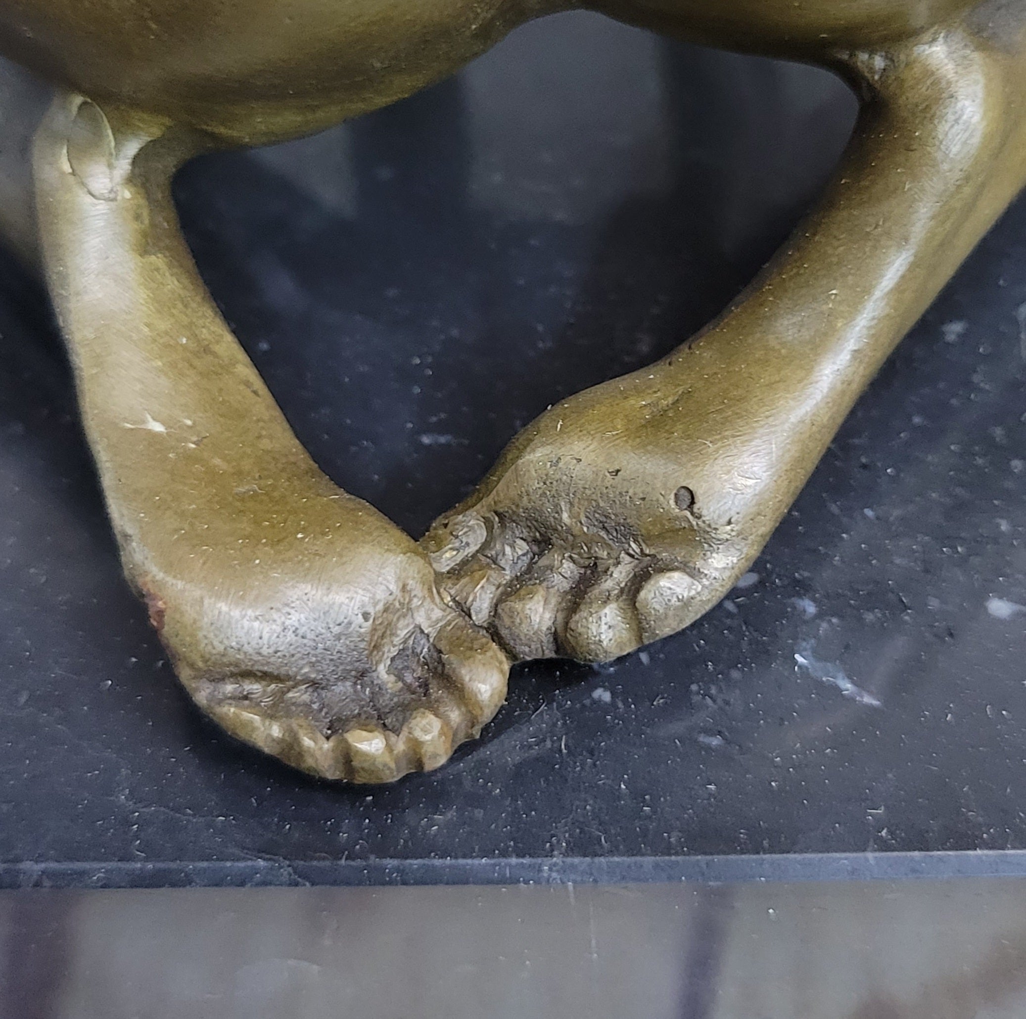 Bronze Sculpture Statue Signed Odegaard Abstract Modern Art Female Erotic Nude Figure