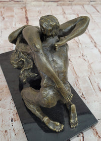 Abstract Bronze Nude Couple Sculpture – Highly Erotic Embrace Statue by Olaf Odegaard