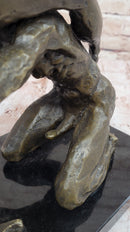 Abstract Bronze Nude Couple Sculpture – Highly Erotic Embrace Statue by Olaf Odegaard