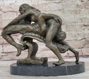 Highly Erotic Bronze Sculpture of Couple in 69 Sexual Position - Signed Original Art