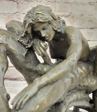 Highly Erotic Bronze Sculpture of Couple in 69 Sexual Position - Signed Original Art