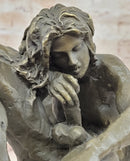 Highly Erotic Bronze Sculpture of Couple in 69 Sexual Position - Signed Original Art