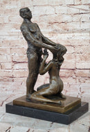 Sexy Erotic Sculpture Nude Girl Man Provocative Bronze Statue Sculpture Sex Deco