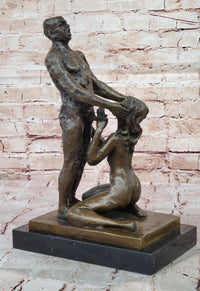Sexy Erotic Sculpture Nude Girl Man Provocative Bronze Statue Sculpture Sex Deco