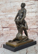 Sexy Erotic Sculpture Nude Girl Man Provocative Bronze Statue Sculpture Sex Deco