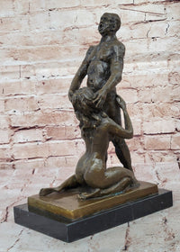 Sexy Erotic Sculpture Nude Girl Man Provocative Bronze Statue Sculpture Sex Deco
