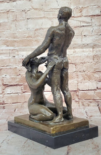 Sexy Erotic Sculpture Nude Girl Man Provocative Bronze Statue Sculpture Sex Deco
