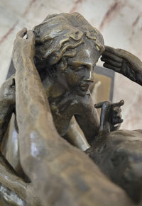Sexy Erotic Sculpture Nude Girl Man Provocative Bronze Statue Sculpture Sex Deco