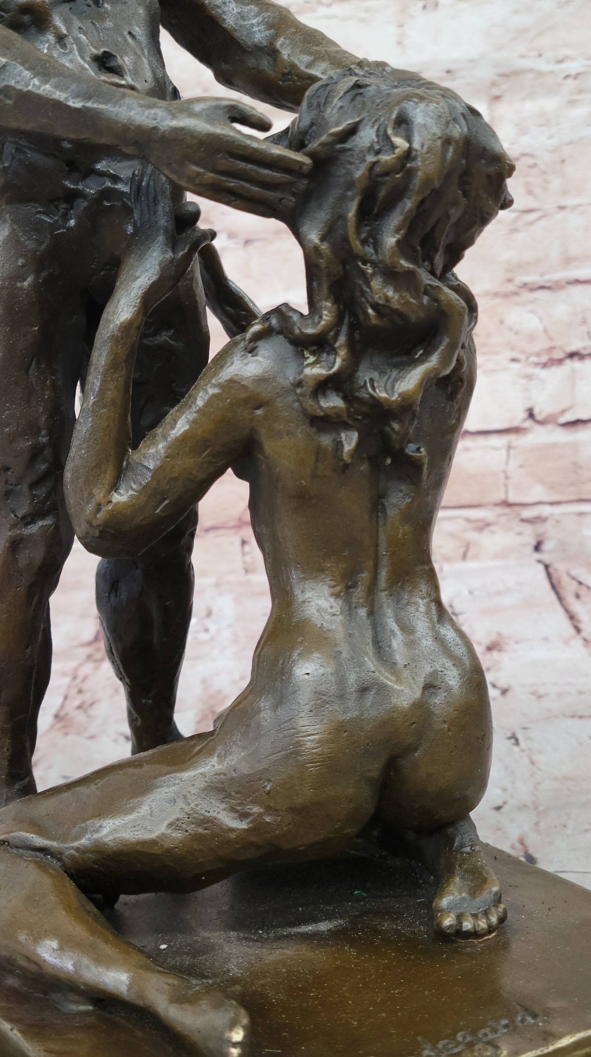 Sexy Erotic Sculpture Nude Girl Man Provocative Bronze Statue Sculpture Sex Deco