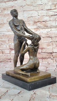 Sexy Erotic Sculpture Nude Girl Man Provocative Bronze Statue Sculpture Sex Deco