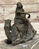 Hot Cast Bronze Arabian Camel Rider on Marble Base
