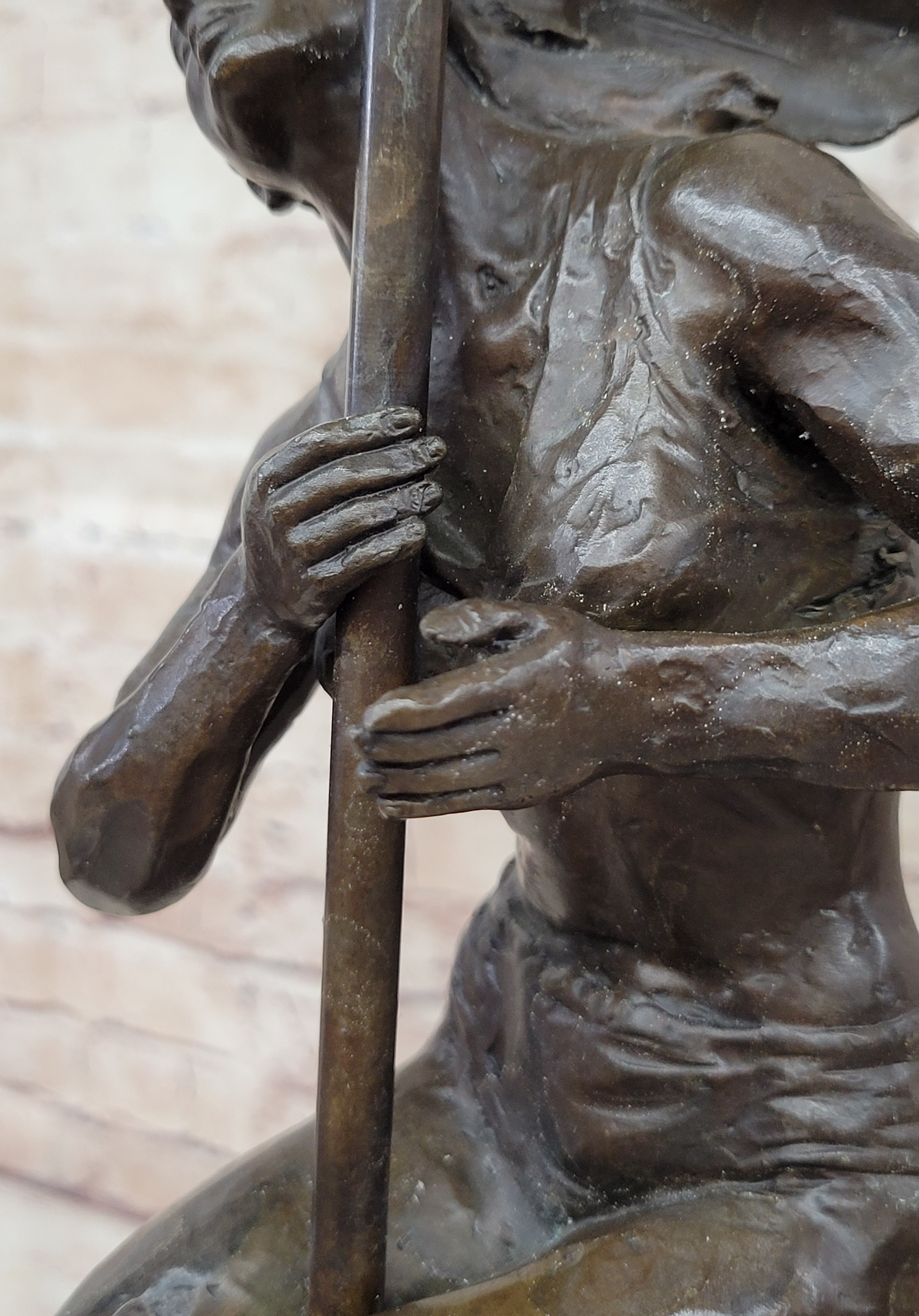 Female Dancer Stripper on Pole - Bronze Sculpture by Aldo Vitaleh