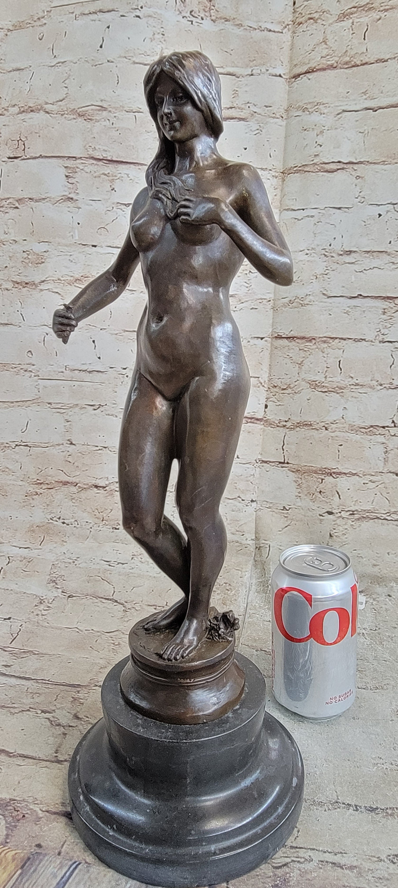 Eve in the Garden of Eden Nude Bronze Sculpture Art