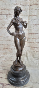 Eve in the Garden of Eden Nude Bronze Sculpture Art