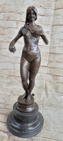 Eve in the Garden of Eden Nude Bronze Sculpture Art
